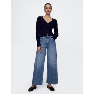 Gap High Rise Stride Ankle Jeans Womens 29 8 T Blue Wide Leg Denim